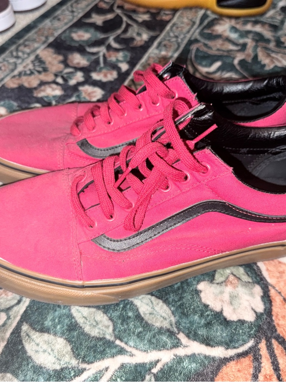 Vans Red and Black Low-Top Retro Colorway